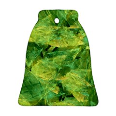 Green Springtime Leafs Ornament (bell) by designworld65