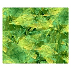 Green Springtime Leafs Double Sided Flano Blanket (small)  by designworld65