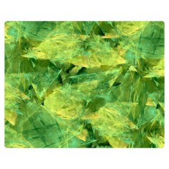 Green Springtime Leafs Double Sided Flano Blanket (medium)  by designworld65