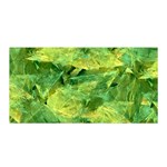 Green Springtime Leafs Satin Wrap Front