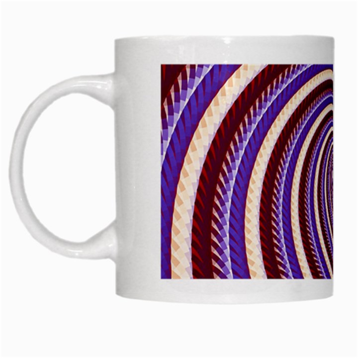 Woven Spiral White Mugs