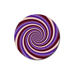 Woven Spiral Rubber Round Coaster (4 Pack)  by designworld65