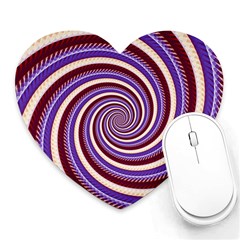 Woven Spiral Heart Mousepads by designworld65