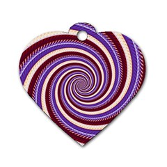 Woven Spiral Dog Tag Heart (Two Sides)