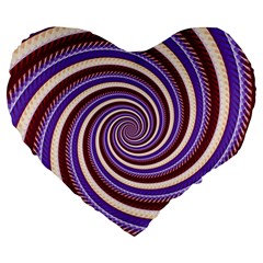 Woven Spiral Large 19  Premium Heart Shape Cushions