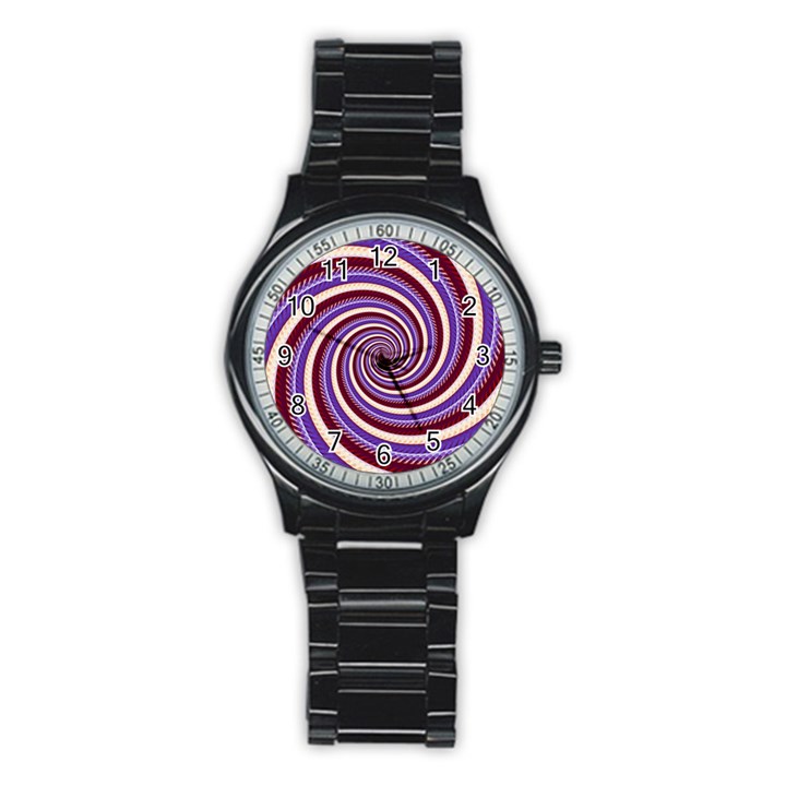 Woven Spiral Stainless Steel Round Watch