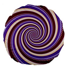 Woven Spiral Large 18  Premium Flano Round Cushions