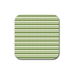 Spring Stripes Rubber Coaster (square) 