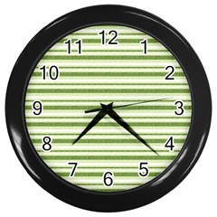 Spring Stripes Wall Clocks (black) by designworld65