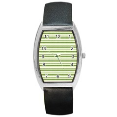 Spring Stripes Barrel Style Metal Watch by designworld65