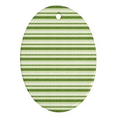 Spring Stripes Oval Ornament (two Sides) by designworld65