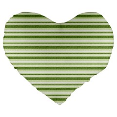 Spring Stripes Large 19  Premium Heart Shape Cushions by designworld65