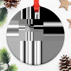 Black And White Endless Window Ornament (round) by designworld65