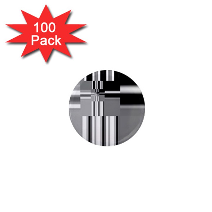 Black And White Endless Window 1  Mini Magnets (100 pack) 