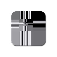 Black And White Endless Window Rubber Square Coaster (4 Pack)  by designworld65