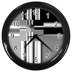 Black And White Endless Window Wall Clocks (black) by designworld65