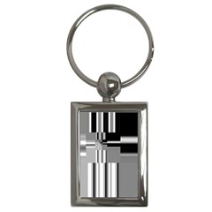 Black And White Endless Window Key Chains (rectangle)  by designworld65