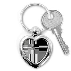 Black And White Endless Window Key Chains (heart)  by designworld65