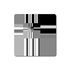 Black And White Endless Window Square Magnet