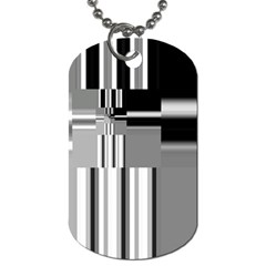 Black And White Endless Window Dog Tag (two Sides)