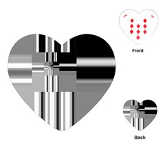 Black And White Endless Window Playing Cards (heart) 