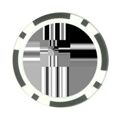 Black And White Endless Window Poker Chip Card Guard by designworld65