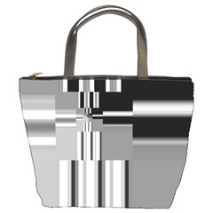 Black And White Endless Window Bucket Bags by designworld65