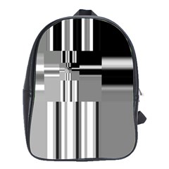 Black And White Endless Window School Bag (large) by designworld65