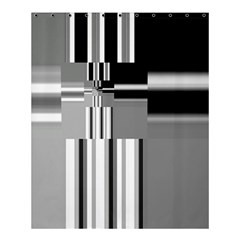 Black And White Endless Window Shower Curtain 60  X 72  (medium)  by designworld65