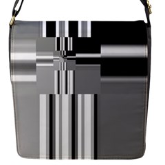 Black And White Endless Window Flap Messenger Bag (s) by designworld65