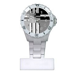 Black And White Endless Window Plastic Nurses Watch by designworld65