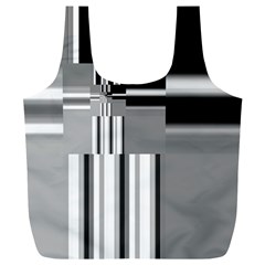 Black And White Endless Window Full Print Recycle Bags (l)  by designworld65