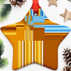 Endless Window Blue Gold Ornament (star)