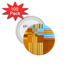 Endless Window Blue Gold 1 75  Buttons (100 Pack)  by designworld65