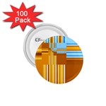 Endless Window Blue Gold 1.75  Buttons (100 pack)  Front