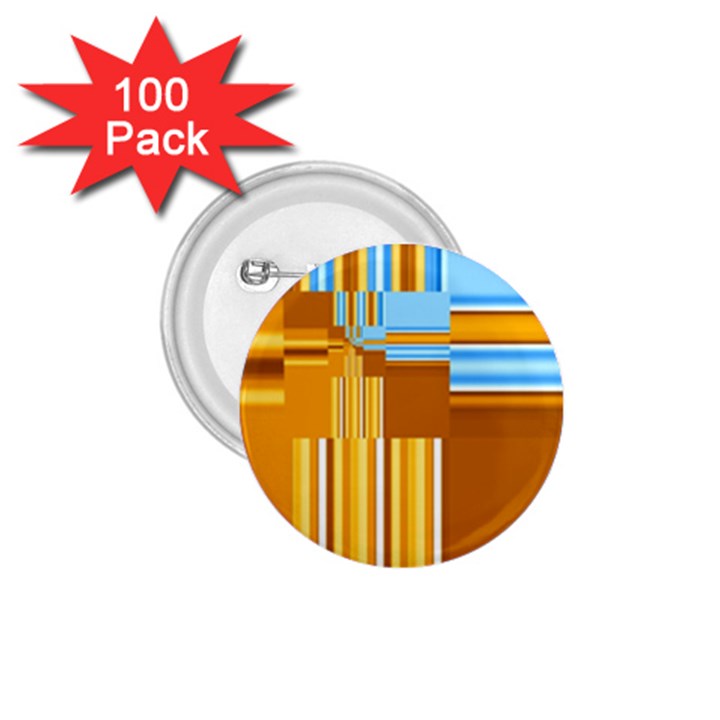 Endless Window Blue Gold 1.75  Buttons (100 pack) 