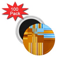 Endless Window Blue Gold 1 75  Magnets (100 Pack)  by designworld65