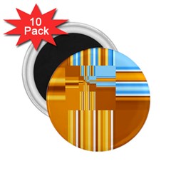 Endless Window Blue Gold 2 25  Magnets (10 Pack)  by designworld65