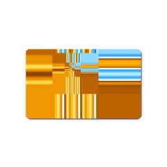 Endless Window Blue Gold Magnet (name Card) by designworld65