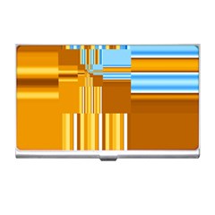 Endless Window Blue Gold Business Card Holders by designworld65