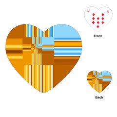 Endless Window Blue Gold Playing Cards (heart) 