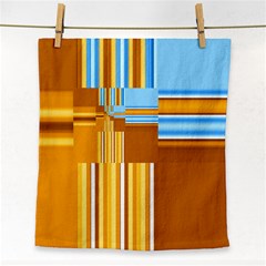 Endless Window Blue Gold Face Towel by designworld65