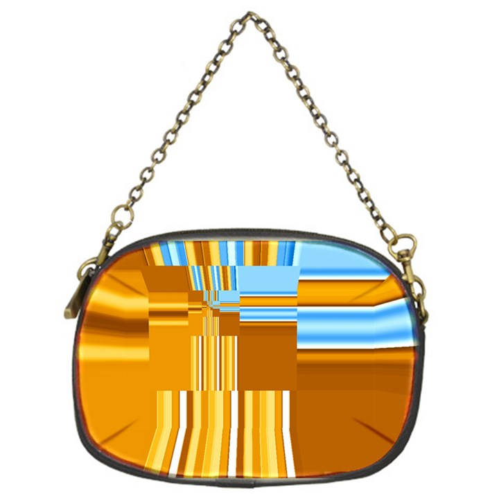 Endless Window Blue Gold Chain Purses (One Side) 