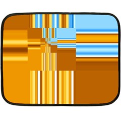 Endless Window Blue Gold Fleece Blanket (mini) by designworld65