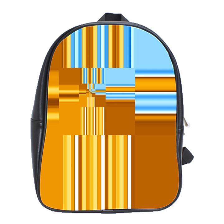 Endless Window Blue Gold School Bag (Large)