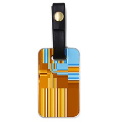 Endless Window Blue Gold Luggage Tags (one Side)  by designworld65