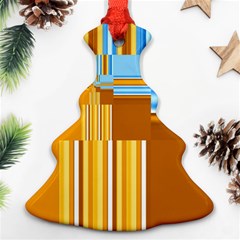 Endless Window Blue Gold Ornament (christmas Tree) 