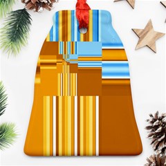 Endless Window Blue Gold Ornament (bell)