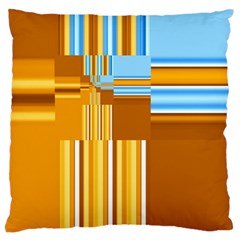 Endless Window Blue Gold Large Cushion Case (two Sides) by designworld65