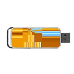 Endless Window Blue Gold Portable Usb Flash (two Sides) by designworld65